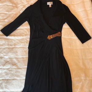 Black faux wrap Joseph Ribkoff dress
